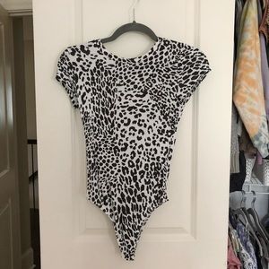 Olivaceous animal print bodysuit